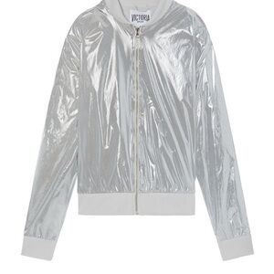 New Victoria Secret Anorak Full Zip Jacket Silver